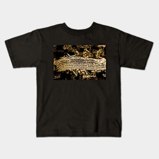 Golden Musical Background Kids T-Shirt